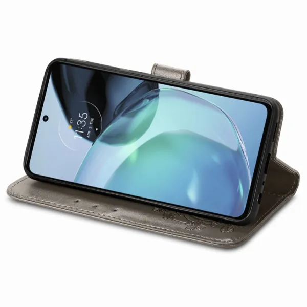 ART FLOWERS Peňaženkový kryt Motorola Moto G72 šedý