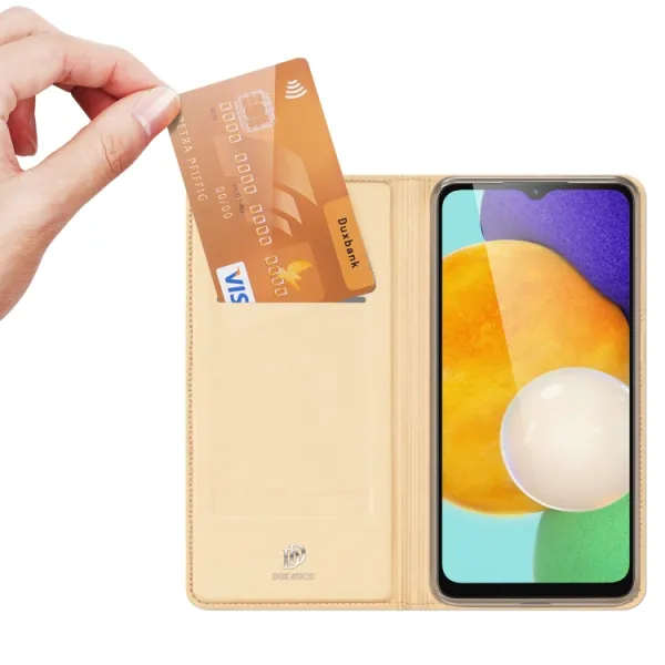DUX Peňaženkový kryt Samsung Galaxy A04s zlatý