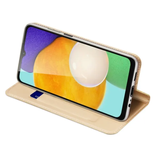 DUX Peňaženkový kryt Samsung Galaxy A04s zlatý