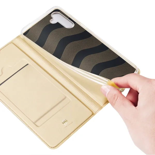 DUX Peňaženkový kryt Samsung Galaxy A04s zlatý