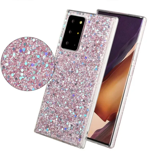 GLITTER ochranný obal Samsung Galaxy Note 10 Plus ružový