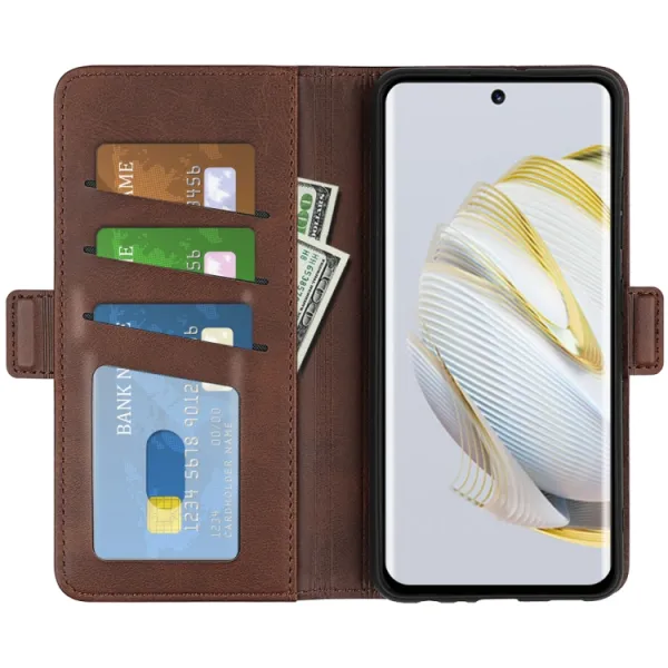 SIDE Peňaženkové puzdro pre Huawei Nova 10 tmavohnedé