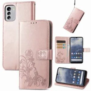 ART FLOWERS Peňaženkový kryt Nokia G60 svetloružový