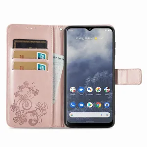 ART FLOWERS Peňaženkový kryt Nokia G60 svetloružový