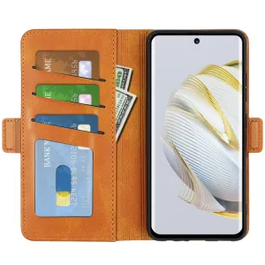 SIDE Peňaženkové puzdro pre Huawei Nova 10 svetlohnedé