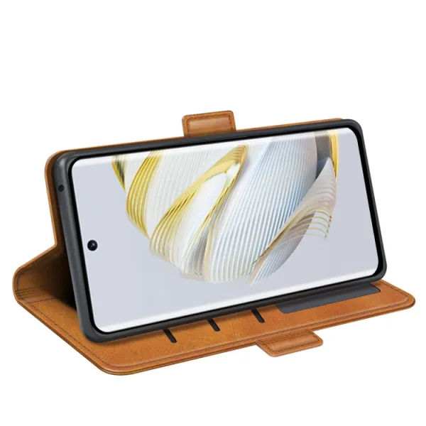 SIDE Peňaženkové puzdro pre Huawei Nova 10 svetlohnedé