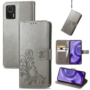ART FLOWERS Peňaženkový kryt Motorola Edge 30 Neo šedý