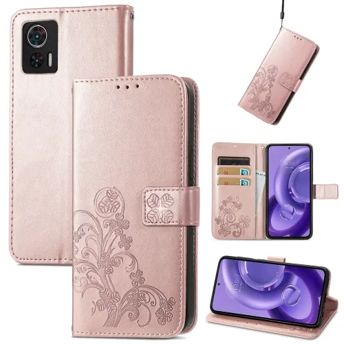 ART FLOWERS Peňaženkový kryt Motorola Edge 30 Neo svetloružový