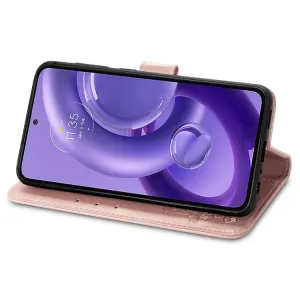 ART FLOWERS Peňaženkový kryt Motorola Edge 30 Neo svetloružový