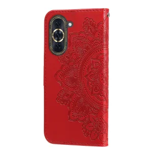 ART MANDALA Peňaženkové puzdro Huawei Nova 10 červené