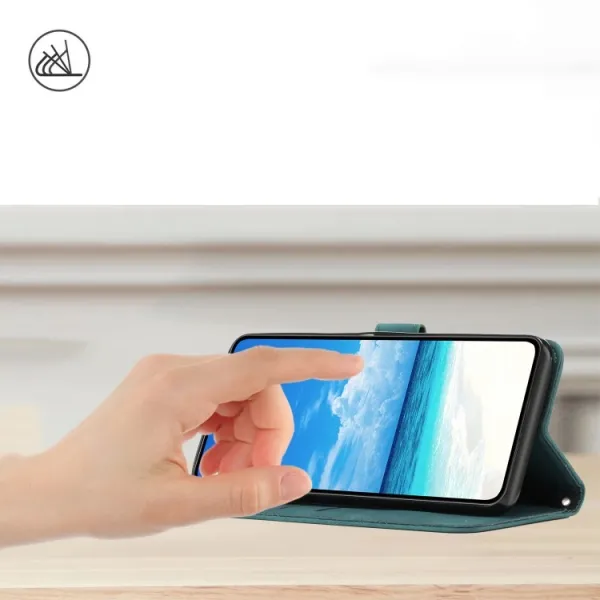 ART SMILE Peňaženkový kryt so šnúrkou Motorola Moto E22 / E22i zelený