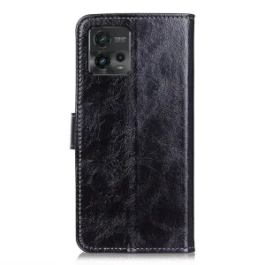 RETRO Peňaženkový obal Motorola Moto G72 čierny