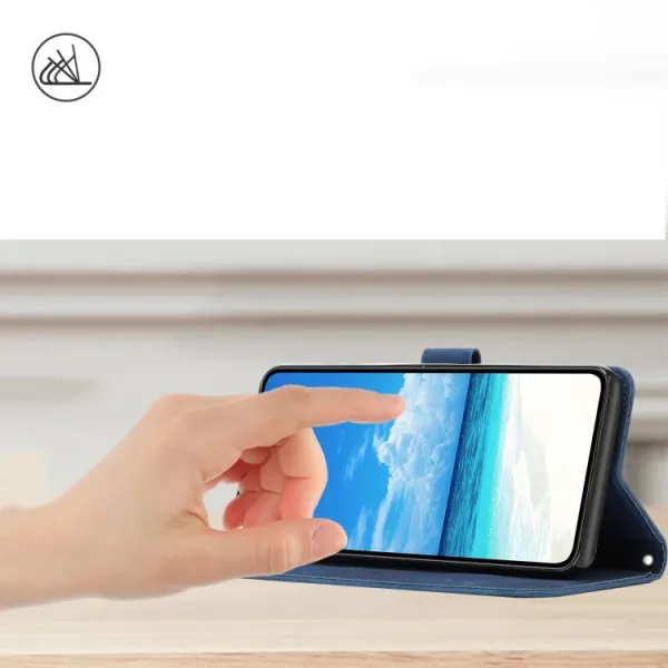 ART SMILE Peňaženkový kryt so šnúrkou Motorola Moto E22 / E22i modré