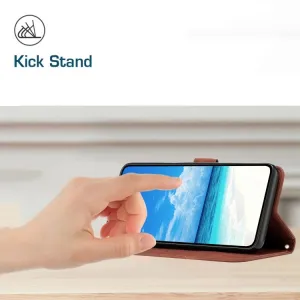 ART SMILE Peňaženkový kryt so šnúrkou Motorola Moto E22s hnedý