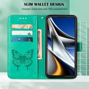 ART BUTTERFLY Peňaženkový obal pre Tecno Camon 18 zelený