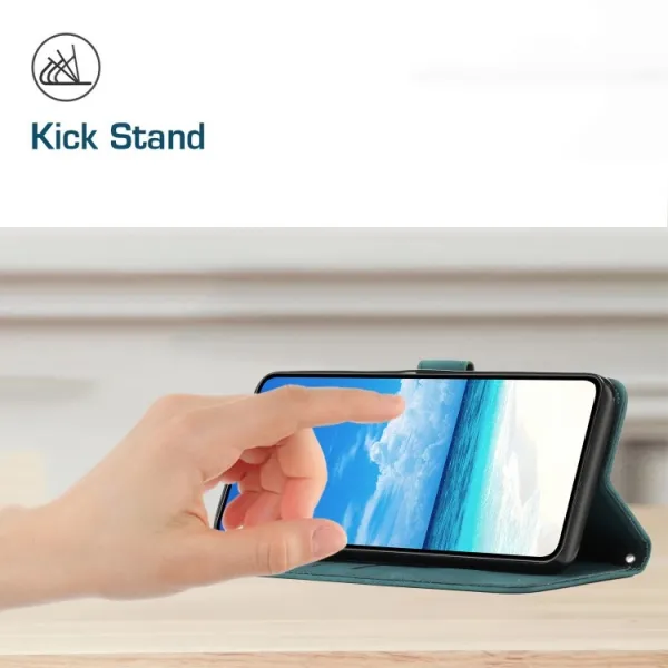 ART SMILE Peňaženkový kryt so šnúrkou Motorola Moto E22s zelený