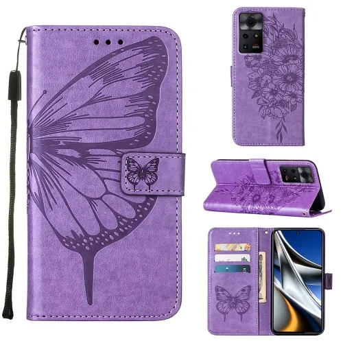 ART BUTTERFLY Peňaženkový kryt Infinix Zero X Pro fialový