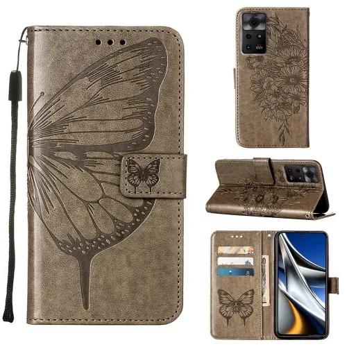 ART BUTTERFLY Peňaženkový kryt Infinix Zero X Pro šedý