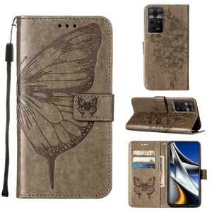 ART BUTTERFLY Peňaženkový kryt Infinix Zero X Pro šedý