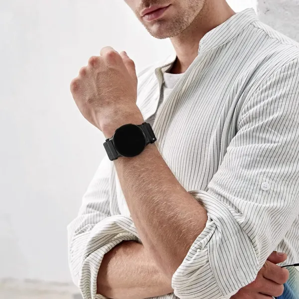 NYLON Remienok pre Samsung Galaxy Watch 5 (40mm / 44mm) 5 Pro 45mm biely