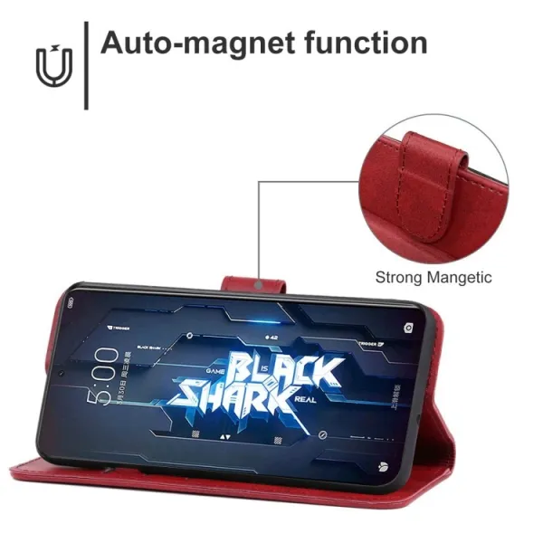 SMOOTH Peňaženkové puzdro pre Xiaomi Black Shark 5 červené