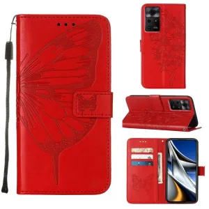 ART BUTTERFLY Peňaženkový kryt Infinix Zero X Pro červený