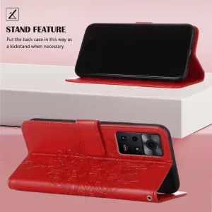 ART BUTTERFLY Peňaženkový kryt Infinix Zero X Pro červený