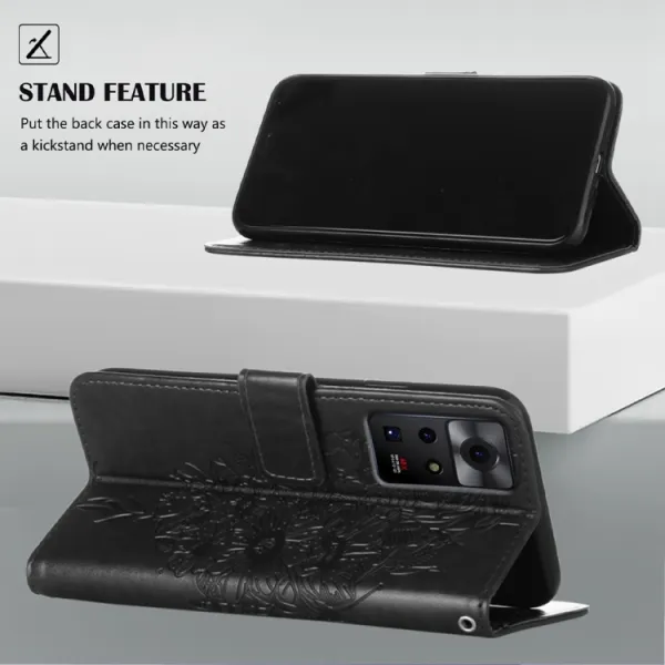 ART BUTTERFLY Peňaženkový kryt Infinix Zero X Pro čierny