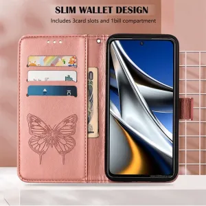 ART BUTTERFLY Peňaženkový obal pre Tecno Camon 18 ružový