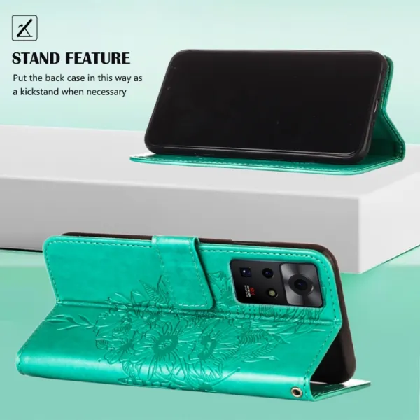 ART BUTTERFLY Peňaženkový kryt Infinix Zero X Pro zelený