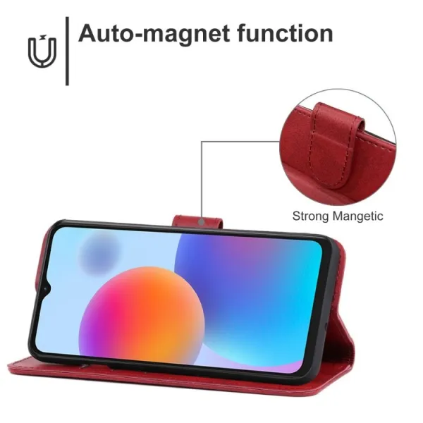 SMOOTH Peňaženkové puzdro pre ZTE Blade A72 (nevhodné pre verziu A7040) červené