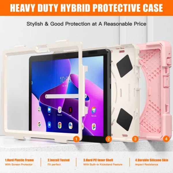 SOLID Odolný kryt pre Lenovo Tab M10 3. generácia (TB328FU / TB328XU) ružový