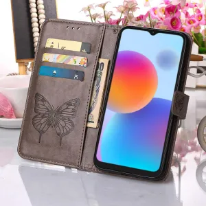 ART BUTTERFLY Peňaženkový kryt ZTE Blade A52 šedý