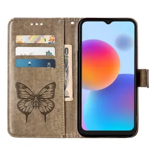 ART BUTTERFLY Peňaženkový kryt ZTE Blade A52 šedý