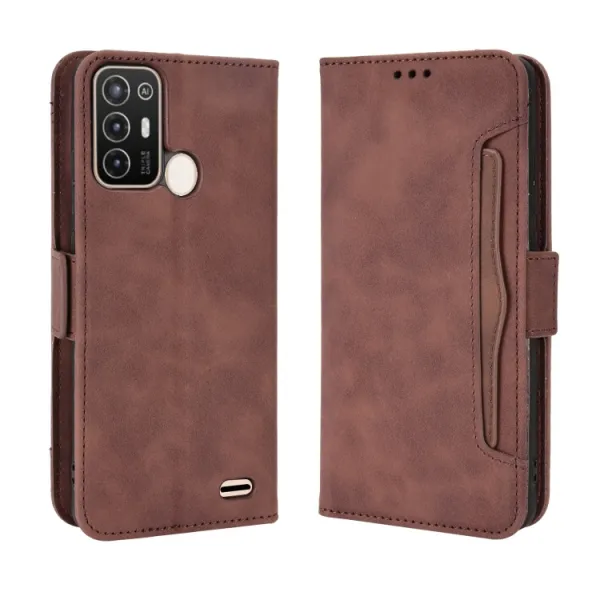 SLOT Peňaženkový obal pre ZTE Blade A52 hnedý