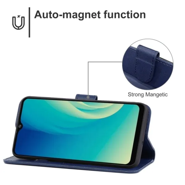 SMOOTH Peňaženkové puzdro pre ZTE Blade A52 modré