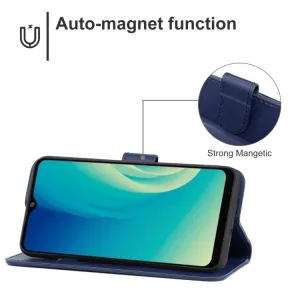 SMOOTH Peňaženkové puzdro pre ZTE Blade A52 modré