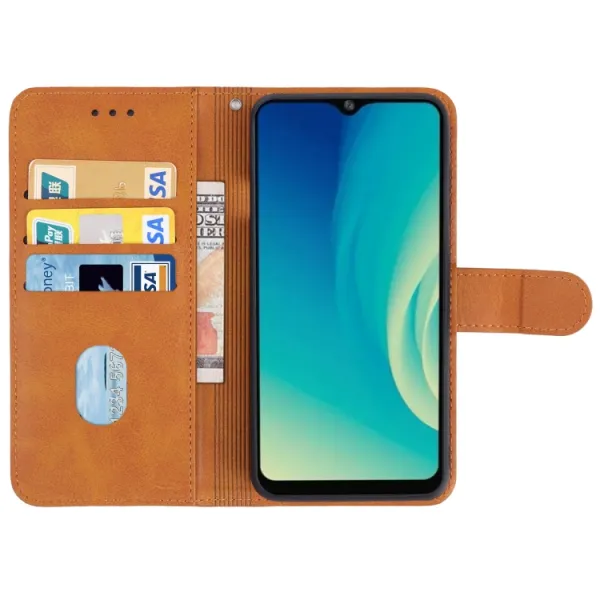 SMOOTH Peňaženkové puzdro pre ZTE Blade A52 hnedé