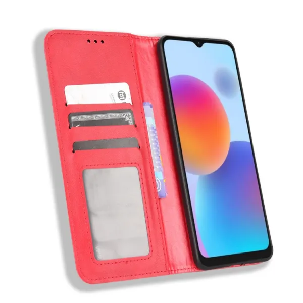 BUSINESS Peňaženkový kryt pre ZTE Blade A52 červený