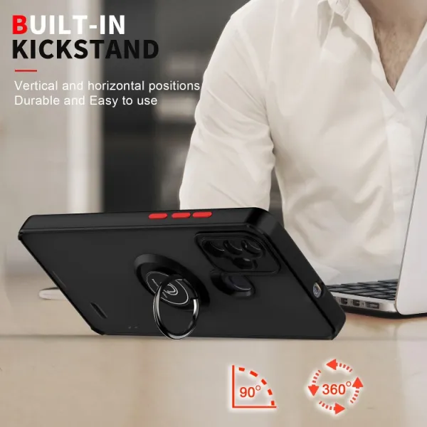 SHADOW Ochranný kryt s držiakom ZTE Blade A52 červený