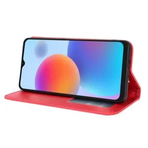 BUSINESS Peňaženkový kryt pre ZTE Blade A52 červený