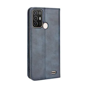 BUSINESS Peňaženkový kryt pre ZTE Blade A52 modrý