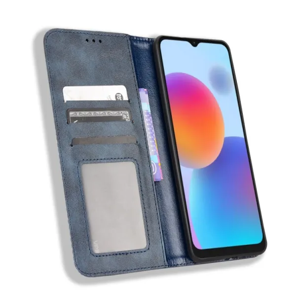 BUSINESS Peňaženkový kryt pre ZTE Blade A52 modrý