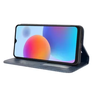 BUSINESS Peňaženkový kryt pre ZTE Blade A52 modrý