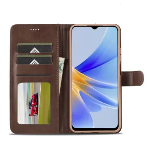 IMEEKE Peňaženkový obal pre Oppo A78 5G tmavohnedý