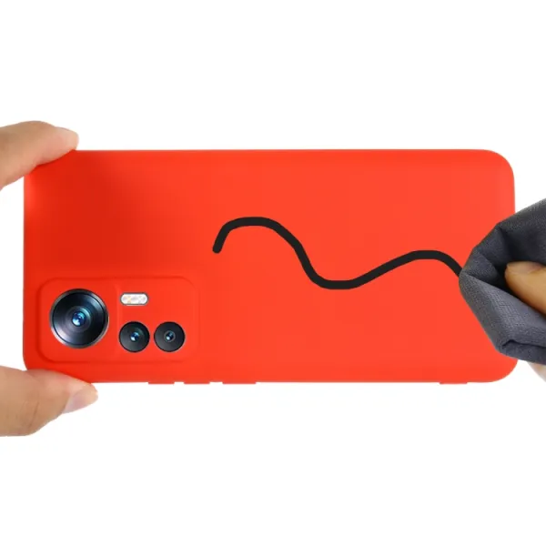 RUBBER Ochranný kryt pre Xiaomi 12T Pro červený