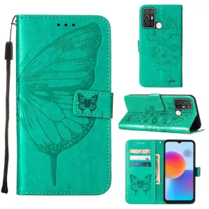 ART BUTTERFLY Peňaženkový kryt ZTE Blade A52 zelený