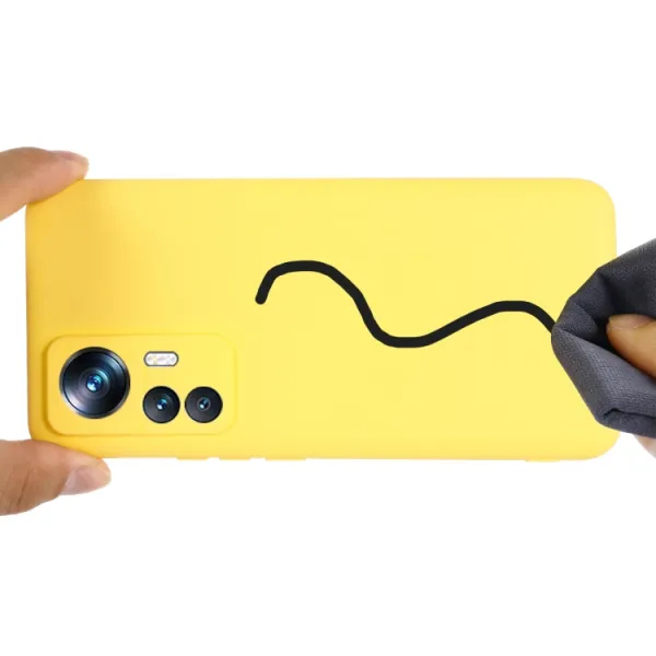 RUBBER Ochranný kryt pre Xiaomi 12T Pro žltý