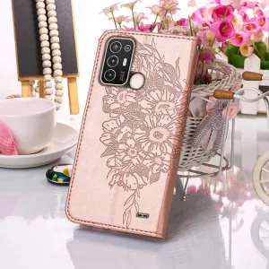 ART BUTTERFLY Peňaženkový kryt ZTE Blade A52 ružový