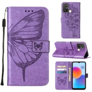 ART BUTTERFLY Peňaženkový kryt ZTE Blade A52 fialový